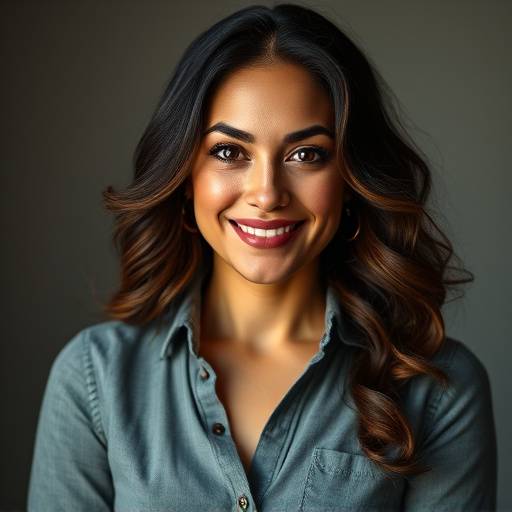 Retrato de Carolina Melo, instrutora de atuaäão para web e mídias sociais.